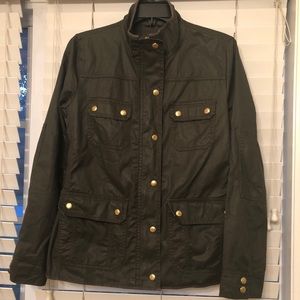 J crew olive green utility jacket Medium